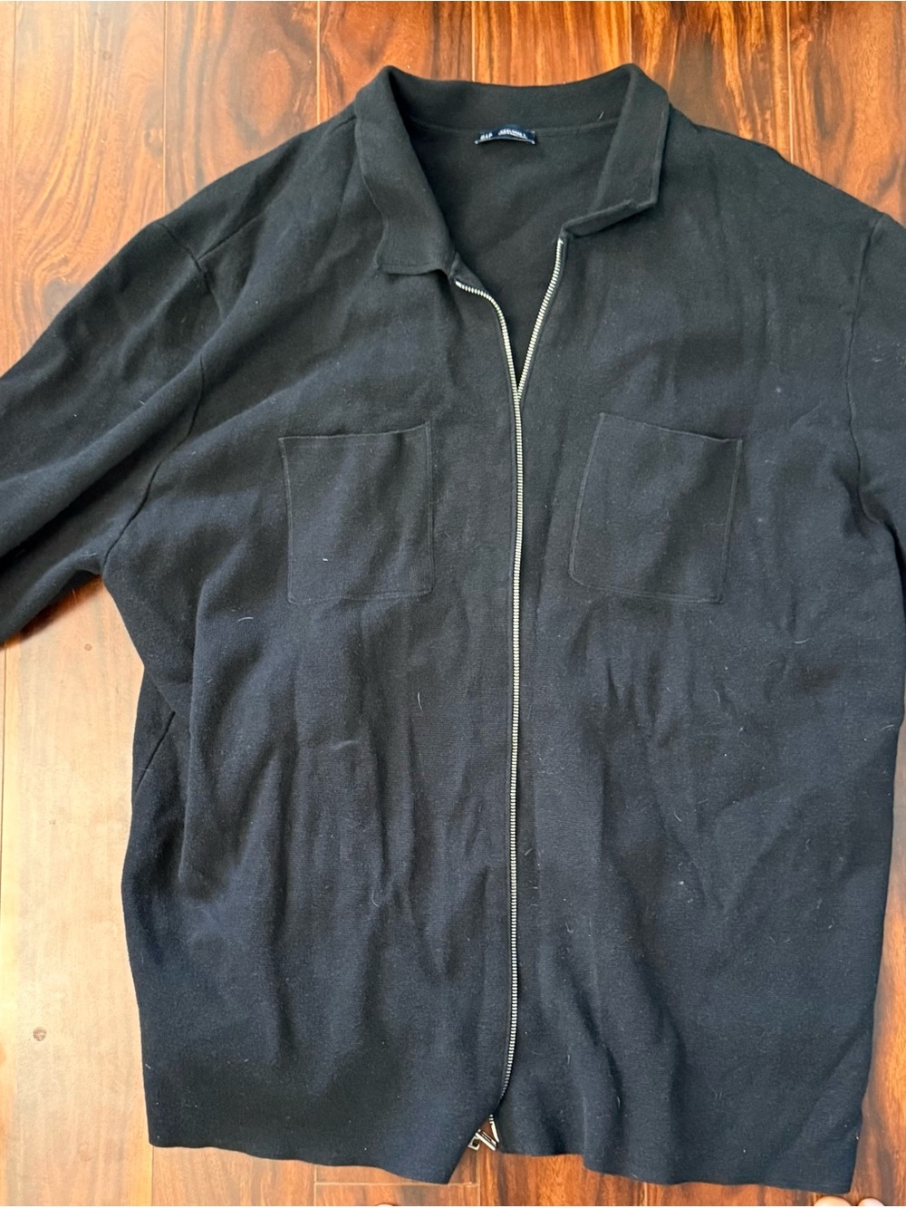 GAP Men's Black Zip-Up Sweater